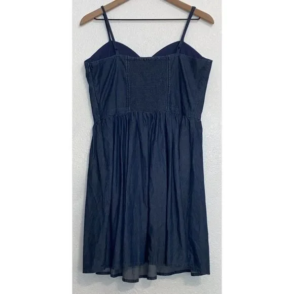 Lauren Conrad Chambray Bustier Dress Size 14 NWT - Picture 4 of 11